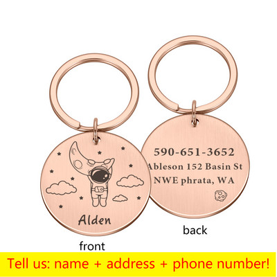 Εξατομικευμένες ετικέτες σκύλου Χαραγμένη γάτα κουτάβι κατοικίδιο ID Όνομα Τηλέφωνου Κολάρο Ετικέτα Κρεμαστό Αξεσουάρ για κατοικίδια Ετικέτα σκύλου dropshipping