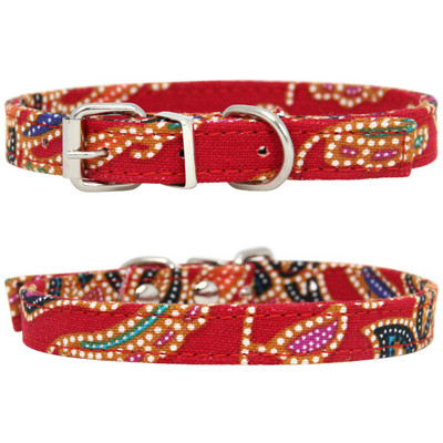 Zgarda pentru câini în stil boem nou, strat dublu, stil etnic colorat, lesă pentru câini mici, mijlocii mari, accesorii