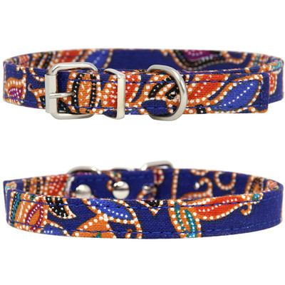 Zgarda pentru câini în stil boem nou, strat dublu, stil etnic colorat, lesă pentru câini mici, mijlocii mari, accesorii