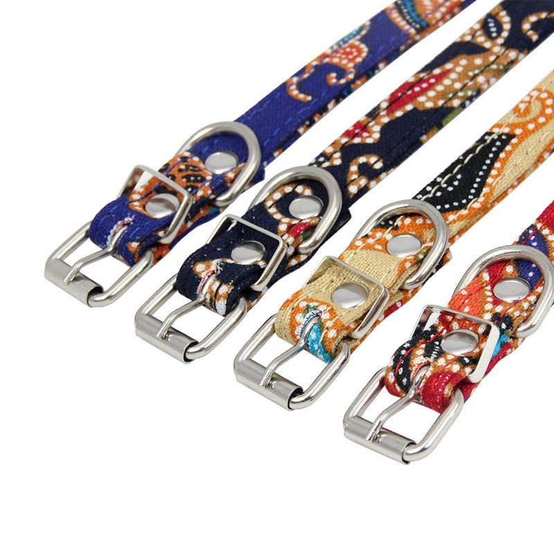 Zgarda pentru câini în stil boem nou, strat dublu, stil etnic colorat, lesă pentru câini mici, mijlocii mari, accesorii