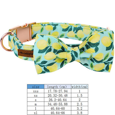 Μοναδικό στυλ Paws Προσωποποιημένο καλοκαιρινό κολάρο για σκύλους με παπιγιόν με πράσινο κολάρο για σκύλους για κατοικίδιο για μεγάλο μεσαίο μικρό σκύλο