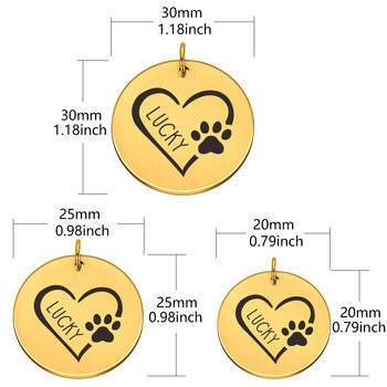 Εξατομικευμένο κολάρο ετικέτας ταυτότητας σκύλου για κατοικίδια γάτας Αξεσουάρ κουταβιών Προσαρμοσμένα χαραγμένα κολιέ Αλυσίδα γούρι προμήθειες για προϊόντα με όνομα ετικετών σκύλου