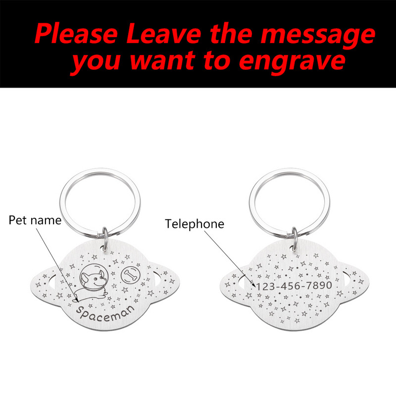 Προσαρμοσμένα αξεσουάρ για κολάρο κατοικίδιων σκύλων για κουτάβι γάτας Χαραγμένη ετικέτα με χαραγμένη ετικέτα κατοικίδιου σκύλου Κρεμαστό χονδρικό εμπόριο