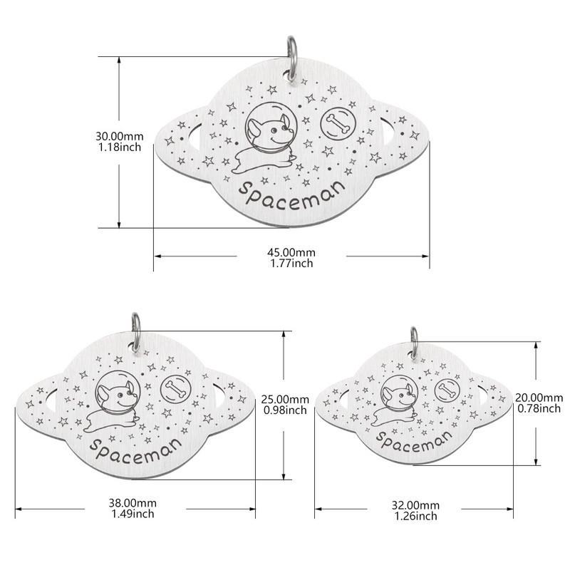 Προσαρμοσμένα αξεσουάρ για κολάρο κατοικίδιων σκύλων για κουτάβι γάτας Χαραγμένη ετικέτα με χαραγμένη ετικέτα κατοικίδιου σκύλου Κρεμαστό χονδρικό εμπόριο