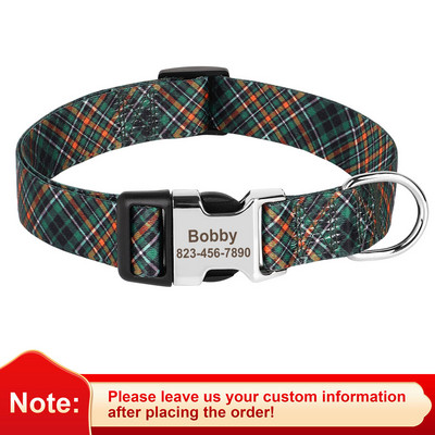 Colier  de a câinilor, zgarda reglabilă din nailon pentru animale de companie, cataramă de identificare, colier anti-pierdere pentru câini pentru câini mici, mijlocii mari