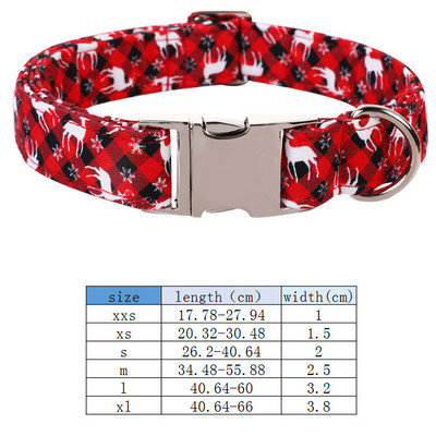 Stil unic labele personalizate de Crăciun pentru câine guler cu fundă roșu carouri căprioară guler cățeluș flori guler câine mare mijlociu mic câine