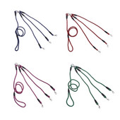 Trivietis šunų pavadėlio sukabintuvas su nailonine minkšta rankena, skirta vedžioti 3 šunis lauke