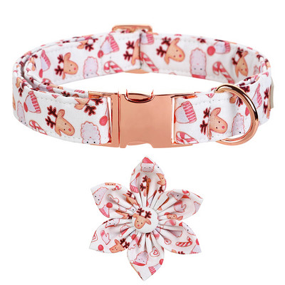 Guler de câine de Crăciun personalizat cu labele în stil unic cu fundă Guler de câine de Moș Crăciun Colier drăguț pentru cățeluș pentru câine mare, mijlociu mic