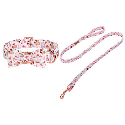 Guler de câine de Crăciun personalizat cu labele în stil unic cu fundă Guler de câine de Moș Crăciun Colier drăguț pentru cățeluș pentru câine mare, mijlociu mic