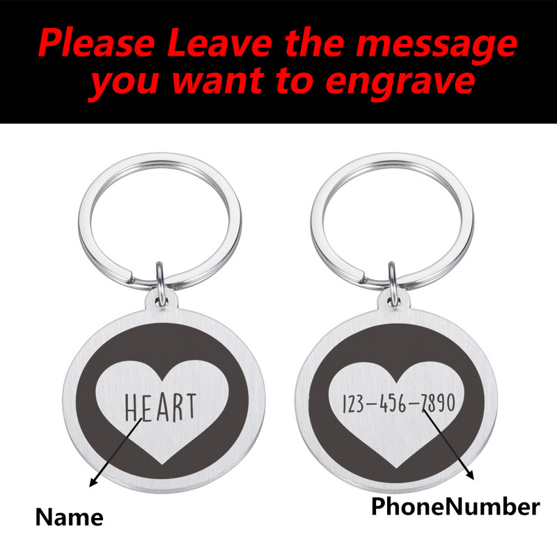 Νέο σχέδιο Δωρεάν χαραγμένες ετικέτες ταυτότητας για σκύλους κατοικίδιων ζώων Εξατομικευμένες ετικέτες γατάκι από ανοξείδωτο ατσάλι για γάτες Σκύλοι Κολάρο για κουτάβι Όνομα ταυτότητας αξεσουάρ ετικέτας