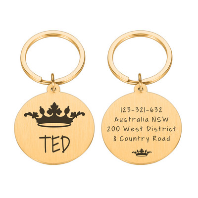 Ετικέτες ταυτότητας για σκύλους κατοικίδιων ζώων Αξεσουάρ κολάρου γάτας Διακόσμηση ταυτότητας κατοικίδιων ετικέτες σκύλου Κολάρες από ανοξείδωτο χάλυβα Ετικέτα γάτας Προσαρμοσμένη ετικέτα Δωρεάν Χαρακτική