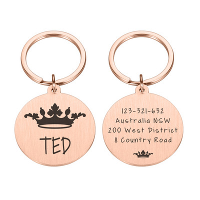 Ετικέτες ταυτότητας για σκύλους κατοικίδιων ζώων Αξεσουάρ κολάρου γάτας Διακόσμηση ταυτότητας κατοικίδιων ετικέτες σκύλου Κολάρες από ανοξείδωτο χάλυβα Ετικέτα γάτας Προσαρμοσμένη ετικέτα Δωρεάν Χαρακτική