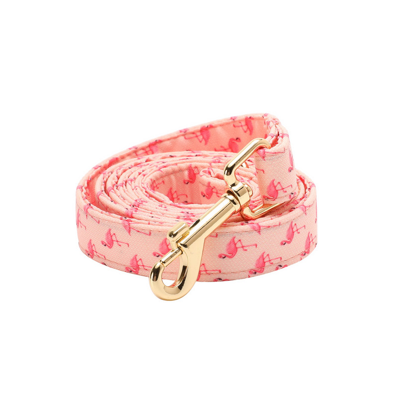 Εξατομικευμένο σετ ζώνης με παπιγιόν για κολάρο σκύλου Μεσαίο μέγεθος ζώνης Flamingo βελούδινο γιακά σκύλου Προσαρμοσμένο αναγνωριστικό σκύλου για κατοικίδιο
