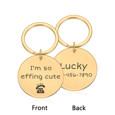 Tasuta kohandatud kahepoolne nimi Aadress Lemmiklooma koera sildid Kassi kaelarihm Lemmiklooma ID Koerasildid kaelarihmad roostevabast terasest kassisildade tarvikud