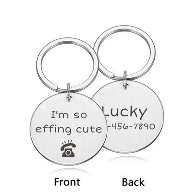 Tasuta kohandatud kahepoolne nimi Aadress Lemmiklooma koera sildid Kassi kaelarihm Lemmiklooma ID Koerasildid kaelarihmad roostevabast terasest kassisildade tarvikud