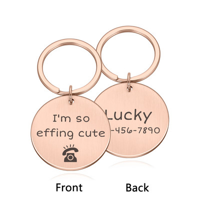 Tasuta kohandatud kahepoolne nimi Aadress Lemmiklooma koera sildid Kassi kaelarihm Lemmiklooma ID Koerasildid kaelarihmad roostevabast terasest kassisildade tarvikud