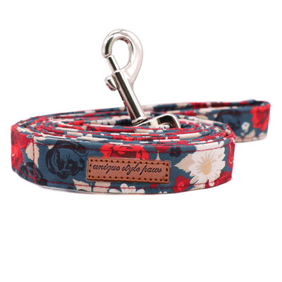 Jedinstveni stil Paws Ogrlica za pse Ogrlica za pse s cvijetom od pamučne tkanine i mašna