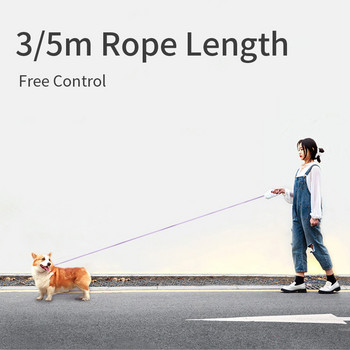 Προέκταση μολύβδου ρουλέτας 3M/5M Pet Automatic Retractable Leash Reflektive Style Leash Dog Leads Cat Lead Roulette Extension for Small Medium Dog