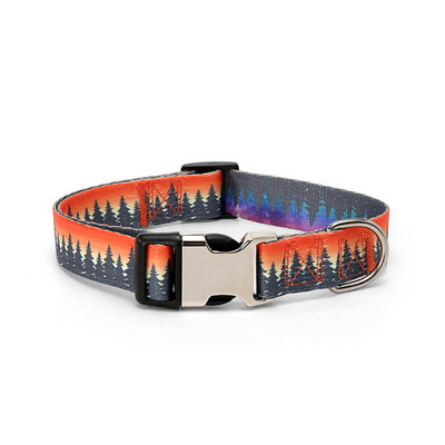 Oznaka za pse s imenom kućnog ljubimca. Personalizirana ogrlica za pse. Besplatna prilagođena ugravirana najlonska ogrlica za plažu s duginim printom za male srednje velike pse