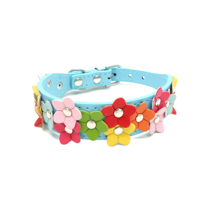 Μικρό λουρί για κολάρο σκύλου για κατοικίδιο ζώο γάτας Δερμάτινα λουλούδια Λουράκι λαιμού οδηγεί σχοινί για το Middle Perro Chihuahua Kawaii Fashion Υψηλής ποιότητας