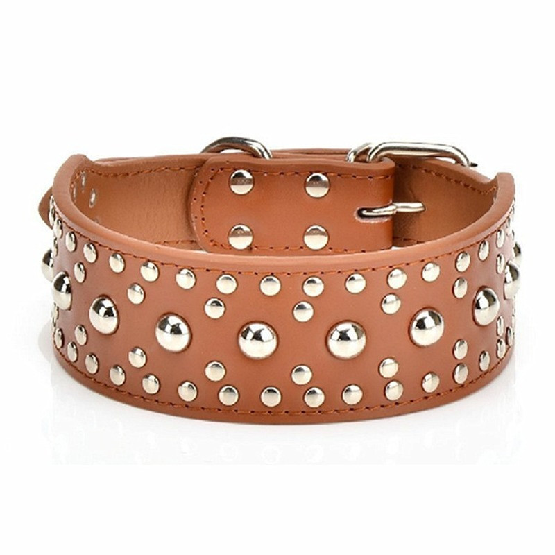 Särav seeneküün Kahekordse lõuendiga Tugev PU koerakett nahast koera kaelarihmad roosad koera kaelarihm Isikupärastatud kaelarihm suurele koerale