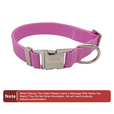 Guler personalizat din silicon pentru animale de companie, PVC, impermeabil, ajustabil, personalizat, cu gravură gratuită, nume și etichetă pentru telefon Accesorii pentru animale de companie