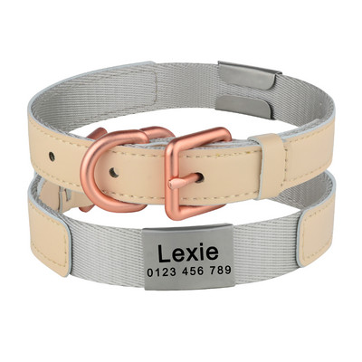 Individuaalselt reguleeritav nailonist kaelarihm, graveerige koera nimi kaelarihm, graveerige telefoni kaotsiminekuvastane kaelarihm, sõltumata soost SML-kaelarihm