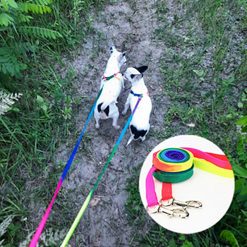 Ρυθμιζόμενο λουρί Rainbow Small Pet Dog Nylon Πολύχρωμα λουριά για κουτάβι Walk Out Κολάρο γιλέκου με λουράκι χεριών για σκύλους γάτες