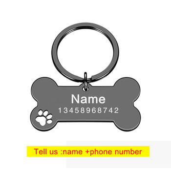Αντι-απώλεια εξατομικευμένη ετικέτα ταυτότητας κατοικίδιου σκύλου με χαραγμένο λογότυπο με λέιζερ Ετικέτα ταυτότητας κατοικίδιου Κρεμαστό κουτάβι Αξεσουάρ για κατοικίδια