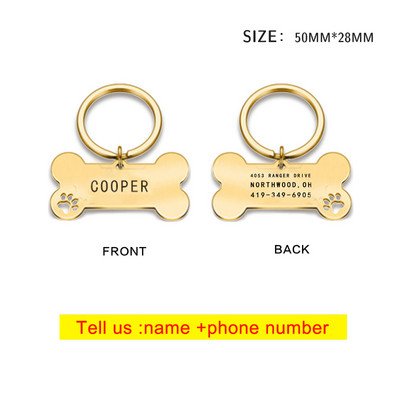Kaotsiminekuvastane isikupärastatud lemmiklooma identiteedimärk Koera kaelarihm, lasergraveeritud logo Lemmiklooma identiteedisildi kutsika ripats