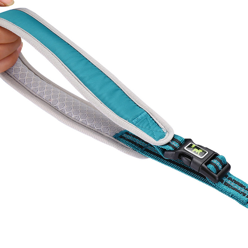 Ισχυρό λουρί σκύλου 150 cm, λουρί από σχοινί με άνετη λαβή με επένδυση και εξαιρετικά ανακλαστική τσάντα για σκύλους μεγάλου μεσαίου μεγέθους