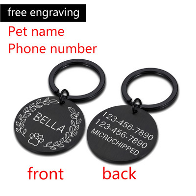 Personalizirani ID psa MIKROČIPIRANA oznaka Ogrlica za kućne ljubimce, mačke, šarm, ime, privjesak, ogrlica, mačić, štene, mačka, ogrlica, oznake