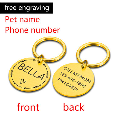 Personalizirani ID psa MIKROČIPIRANA oznaka Ogrlica za kućne ljubimce, mačke, šarm, ime, privjesak, ogrlica, mačić, štene, mačka, ogrlica, oznake