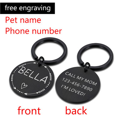 Personalizirani ID psa MIKROČIPIRANA oznaka Ogrlica za kućne ljubimce, mačke, šarm, ime, privjesak, ogrlica, mačić, štene, mačka, ogrlica, oznake