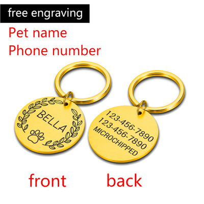 Personalizirani ID psa MIKROČIPIRANA oznaka Ogrlica za kućne ljubimce, mačke, šarm, ime, privjesak, ogrlica, mačić, štene, mačka, ogrlica, oznake