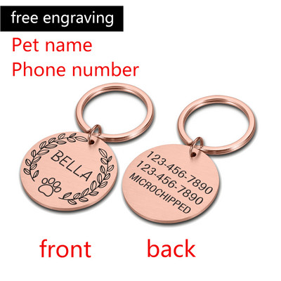 Personalizirani ID psa MIKROČIPIRANA oznaka Ogrlica za kućne ljubimce, mačke, šarm, ime, privjesak, ogrlica, mačić, štene, mačka, ogrlica, oznake