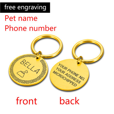 Personalizirani ID psa MIKROČIPIRANA oznaka Ogrlica za kućne ljubimce, mačke, šarm, ime, privjesak, ogrlica, mačić, štene, mačka, ogrlica, oznake