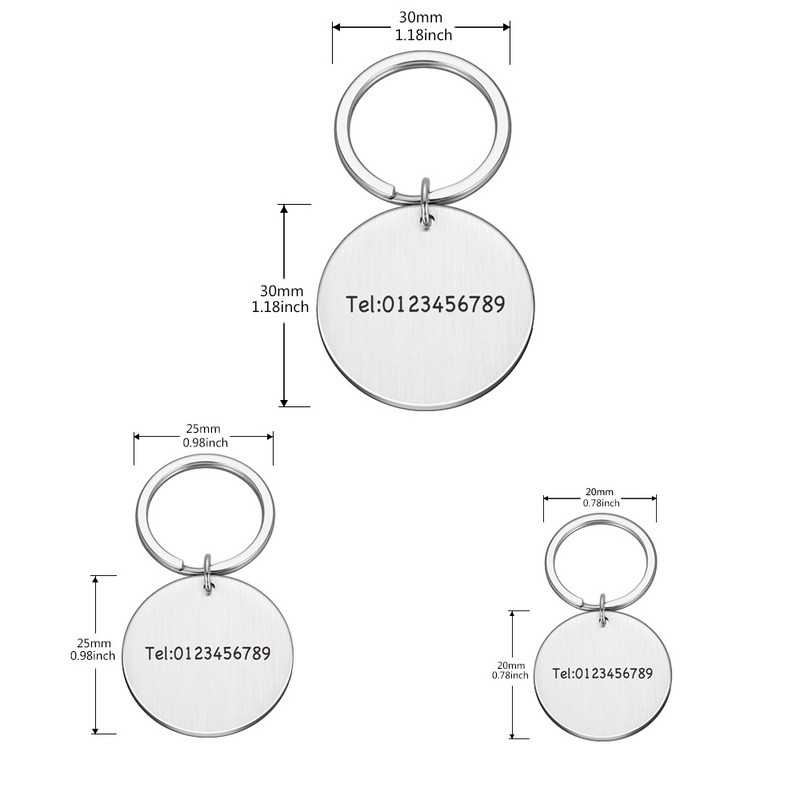 Etichete de identificare personalizate pentru câini Etichete de identificare pentru guler Colier gravat personalizat Articole de farmec pentru etichetă pentru câine Produse cu nume Accesorii pentru animale de companie