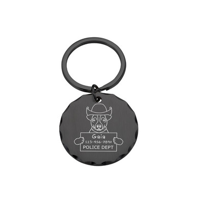 Etichete pentru animale de companie gravate personalizate Etichetă personalizată de identificare pentru câini Etichete pentru pisici Plăcuță de identificare Breloc din metal cu pandantiv anti-pierdere pentru accesorii pentru gulerul cățelui