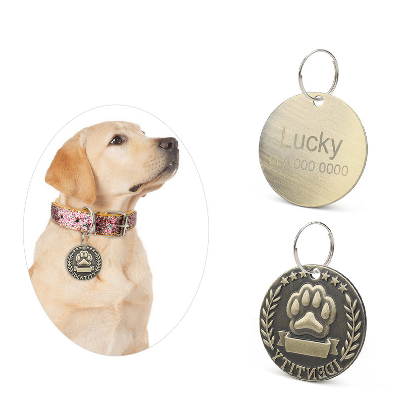 Animal de companie, pisică, etichetă de identificare pentru câine, accesorii pentru guler, colier personalizat gravat, furnituri pentru lanț, etichetă pentru câine, pandantiv anti-pierdere DIY