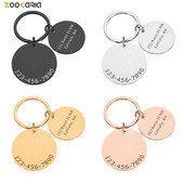 Etichetă de identificare personalizată pentru animale de companie, gravată cu laser, Număr de identificare a animalelor de companie, pentru cățeluș, pisică, etichetă de identificare pentru câine, din oțel inoxidabil Accesorii pentru guler pentru animale de