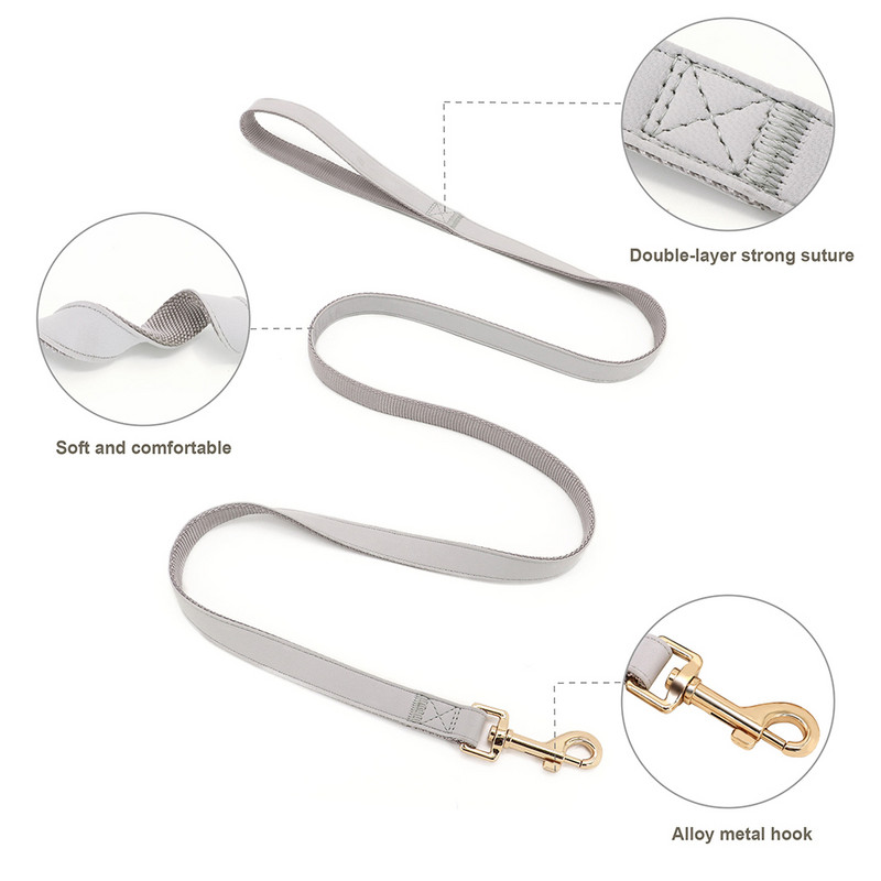 Guler pentru câini gravat din plumb, din piele PU, set de zgardă și lesă pentru animale de companie, colier chihuahua, nume personalizat de identificare pentru câini mici, mijlocii mari