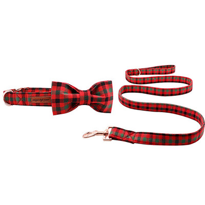 Ainulaadse stiiliga käpad Koera jõulukaelarihm kikilipsuga jalutusrihmaga punane ruuduline kaelarihm lemmiklooma kingitus koertele ja kassidele
