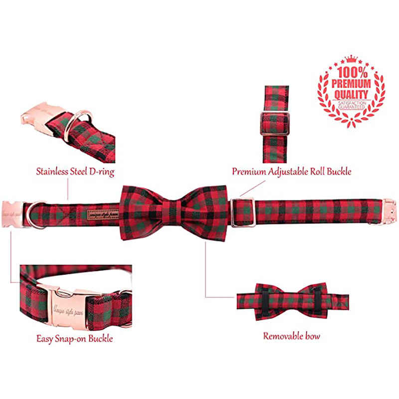 Ainulaadse stiiliga käpad Koera jõulukaelarihm kikilipsuga jalutusrihmaga punane ruuduline kaelarihm lemmiklooma kingitus koertele ja kassidele