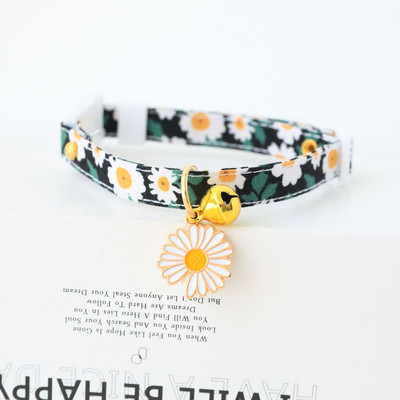 1 buc. guler reglabil pentru câine, pandantiv cu flori de crizantemă, mărime S, pisică, cățeluș, pisicuță, guler pentru animale de companie, colier drăguț în stil japonez