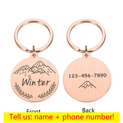 Isikupärastatud lemmikloomade koerte nimesildid Kohandatud kutsika ID sildi graveerimine Koerte kaelarihm Nimesilt Kadumisevastased võtmehoidja tarvikud