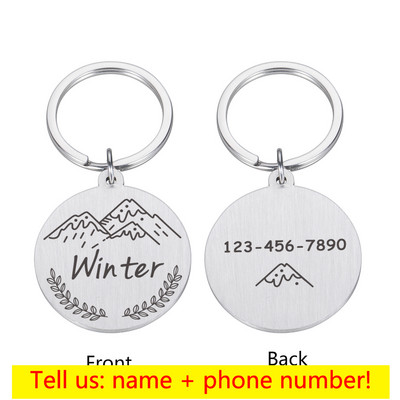 Isikupärastatud lemmikloomade koerte nimesildid Kohandatud kutsika ID sildi graveerimine Koerte kaelarihm Nimesilt Kadumisevastased võtmehoidja tarvikud