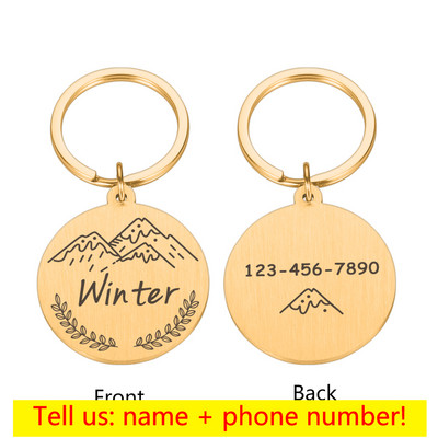 Isikupärastatud lemmikloomade koerte nimesildid Kohandatud kutsika ID sildi graveerimine Koerte kaelarihm Nimesilt Kadumisevastased võtmehoidja tarvikud