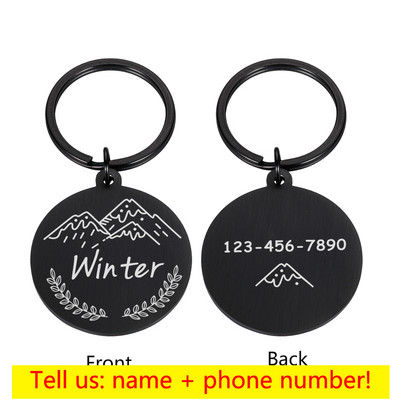 Isikupärastatud lemmikloomade koerte nimesildid Kohandatud kutsika ID sildi graveerimine Koerte kaelarihm Nimesilt Kadumisevastased võtmehoidja tarvikud