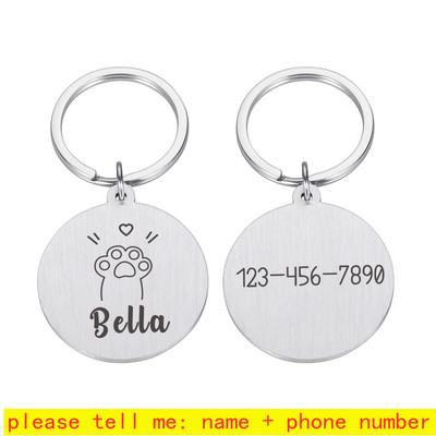 Isikupärastatud lemmikloomakoerte nimesildid Kohandatud kutsika ID sildi kaelarihm koertele Graveerimine nimesilt Kadumisevastased tarvikud Dropshipping